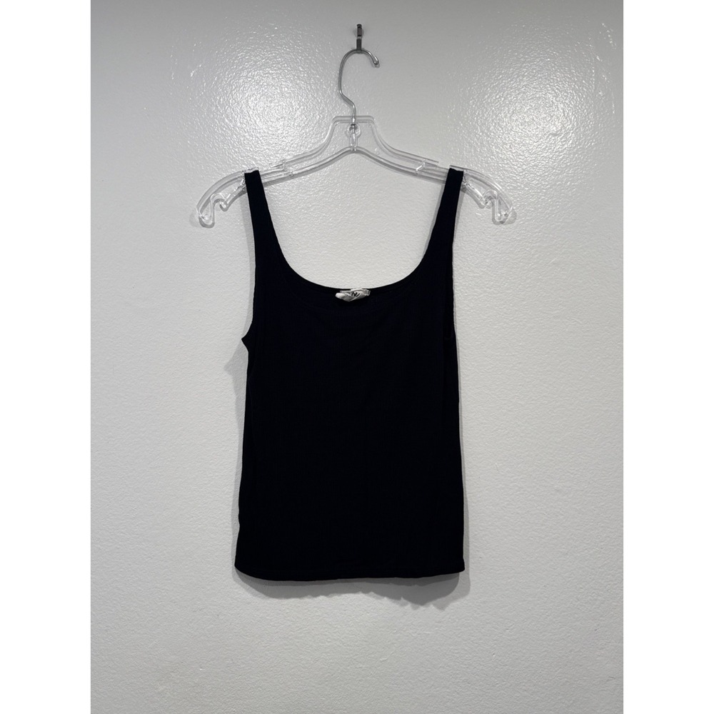 LNA Clothing Black Ribbed Tank Top Sleeveless Size Large Crop Capsule Minimalist